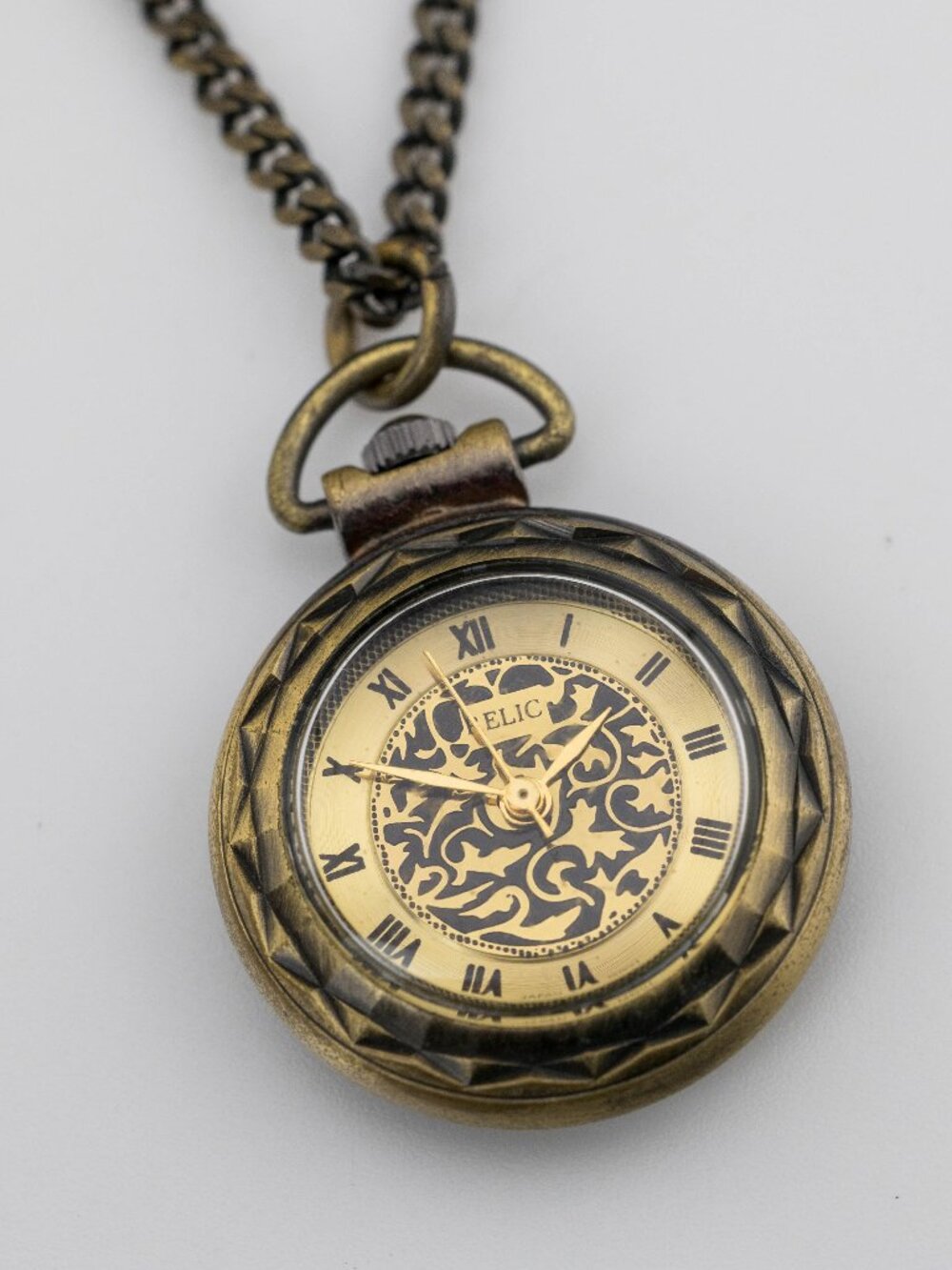 Relic Skeleton Dial Quartz Analog Women's Watch New Battery